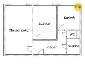 Pronájem bytu 2+1, Třinec, Polní, 52 m2