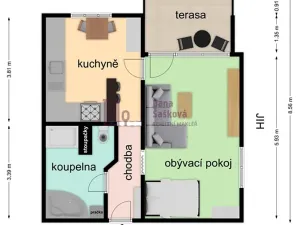 Prodej bytu 1+1, Jindřichův Hradec, sídliště Vajgar, 53 m2