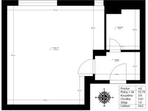 Pronájem bytu 1+kk, Pardubice - Ohrazenice, Školská, 34 m2