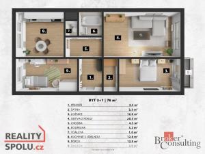 Prodej bytu 3+1, Praha - Modřany, Urbánkova, 76 m2