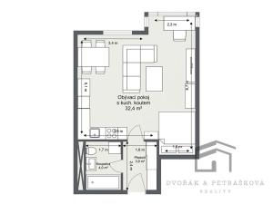 Prodej bytu 1+kk, Praha - Chodov, Mikulova, 40 m2