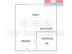Pronájem bytu 1+kk, Klášterec nad Ohří - Miřetice u Klášterce nad Ohří, Královéhradecká, 19 m2