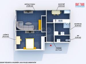 Pronájem bytu 2+1, Poběžovice, Nádražní, 65 m2
