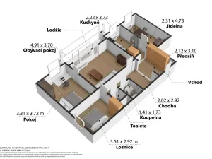 Prodej bytu 4+1, Ústí nad Labem - Krásné Březno, V Oblouku, 78 m2