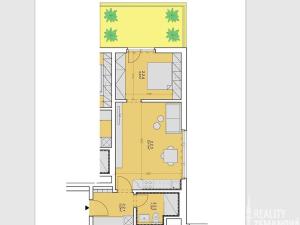 Pronájem bytu 2+kk, Praha - Vinohrady, Korunní, 40 m2