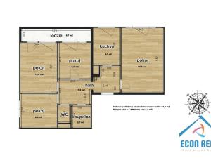 Prodej bytu 4+1, Kralupy nad Vltavou, sídl. U Cukrovaru, 75 m2