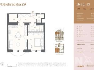 Prodej bytu 2+kk, Praha - Vinohrady, Bělehradská, 64 m2