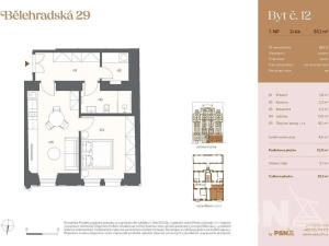 Prodej bytu 2+kk, Praha - Vinohrady, Bělehradská, 53 m2