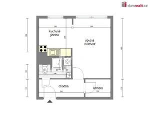 Pronájem bytu 1+1, Neratovice, Mládežnická, 34 m2