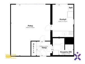Pronájem bytu 1+1, Zlín, Křiby, 33 m2