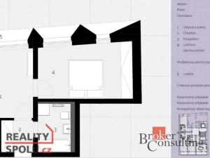 Prodej bytu 2+kk, Brno, Bratislavská, 44 m2