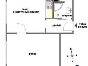 Pronájem bytu 1+1, Liberec, Neklanova, 37 m2