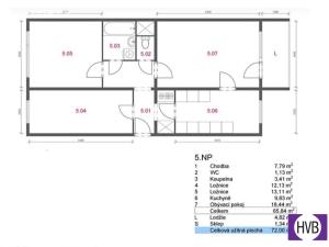 Prodej bytu 4+kk, Praha, Vajdova, 72 m2