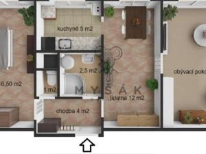 Pronájem bytu 3+kk, Ševětín, Zahradní, 58 m2