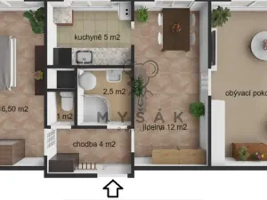 Pronájem bytu 3+kk, Ševětín, Zahradní, 58 m2