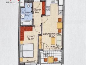 Prodej bytu 2+kk, Praha, Pod Harfou, 45 m2