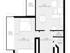 Pronájem bytu 2+kk, Slavkov u Brna, Kaunicova, 61 m2