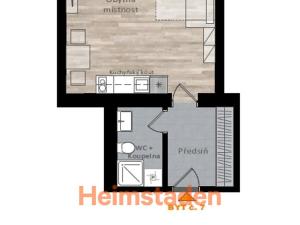 Pronájem bytu 1+kk, Ostrava - Michálkovice, U Kříže, 33 m2