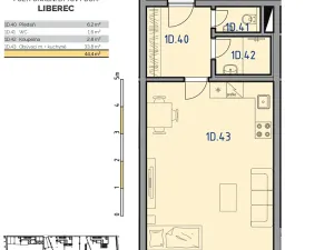 Prodej bytu 1+kk, Liberec, 47 m2