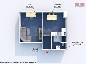 Prodej bytu 1+1, Rokycany - Nové Město, 34 m2
