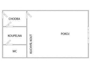 Pronájem bytu 1+kk, Kopřivnice, Pod Morávií, 34 m2