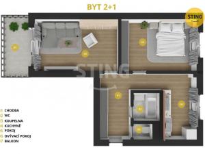 Prodej bytu 2+1, Opava, Purkyňova, 51 m2