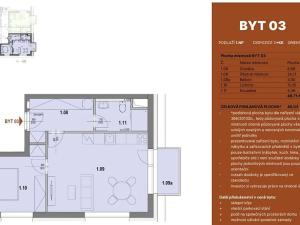 Pronájem bytu 2+kk, Břehy, K Pile, 50 m2