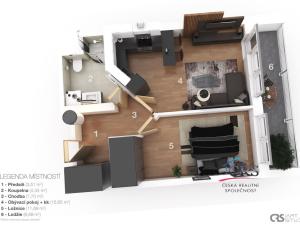 Prodej bytu 2+kk, Praha - Letňany, Kuželova, 37 m2