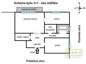 Pronájem bytu 3+1, České Budějovice, Průběžná, 55 m2