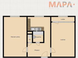 Pronájem bytu 2+1, Chomutov, Holešická, 62 m2