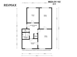 Prodej bytu 3+1, Medlov, 62 m2