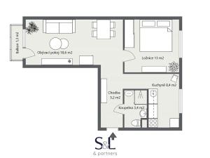Prodej bytu 2+1, Verneřice, Mírové náměstí, 55 m2
