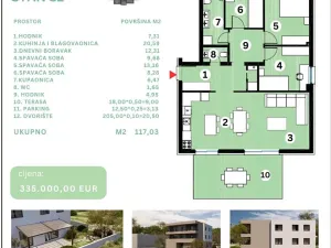 Prodej bytu 4+kk, Brodarica, Chorvatsko, 117 m2