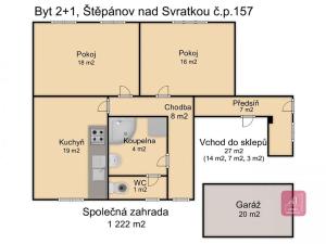 Prodej bytu 2+1, Štěpánov nad Svratkou, 65 m2
