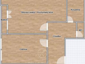 Pronájem bytu 2+kk, Plzeň, Radobyčická, 54 m2