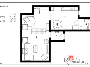 Prodej bytu 2+1, Trutnov - Poříčí, Voletinská, 80 m2