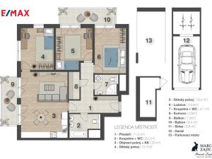 Prodej bytu 4+kk, Praha - Letňany, Kadečkové, 93 m2