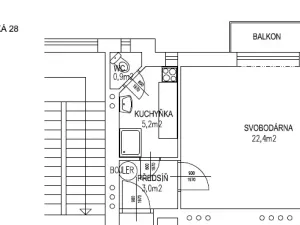 Pronájem bytu 1+kk, Brno, Botanická, 32 m2
