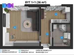 Prodej bytu 1+1, Ostrava, Josefa Brabce, 36 m2