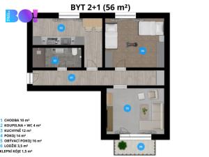 Prodej bytu 2+1, Ostrava, Josefa Brabce, 56 m2