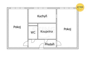 Pronájem bytu 2+1, Karviná, Kosmonautů, 53 m2