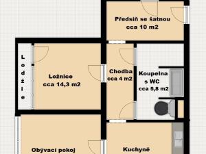 Prodej bytu 2+1, Česká Lípa, Zahradní, 59 m2