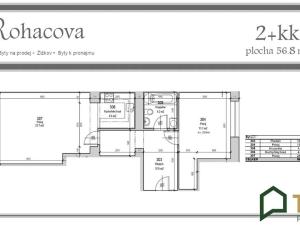 Prodej bytu 2+kk, Praha - Žižkov, Roháčova, 57 m2