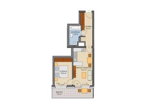 Prodej bytu 2+kk, Praha, Honzíkova, 43 m2
