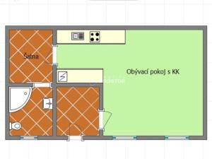 Pronájem bytu 1+kk, Mělník, Jiřího z Poděbrad, 40 m2