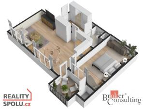 Prodej bytu 2+kk, Praha - Žižkov, Loudova, 54 m2
