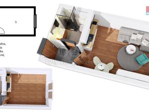 Prodej bytu 1+kk, Praha - Třebonice, U Zličína, 23 m2