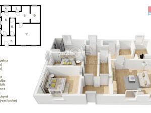 Pronájem rodinného domu, Bystrovany, Jeseniova, 110 m2