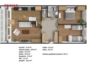 Prodej bytu 3+1, Beroun, Košťálkova, 70 m2