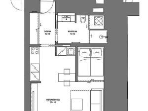 Pronájem bytu 1+kk, Praha - Nusle, 47 m2